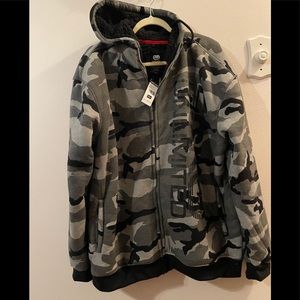 Black army fatigue ecko hoodie